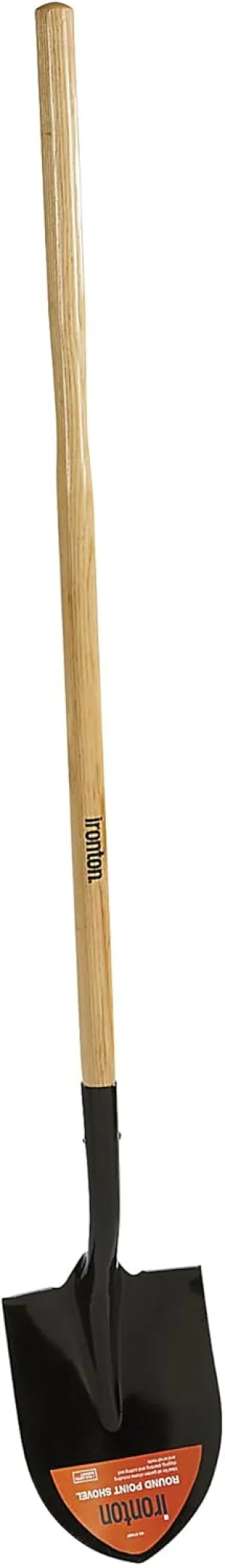 Ironton Long Handled Round Shovel 48 in. w/Wood Handle