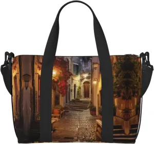 Italian Old Street Duffel Bags for Traveling, Lightweight Personal Item Travel Bags for Women, Gym Bags for Men