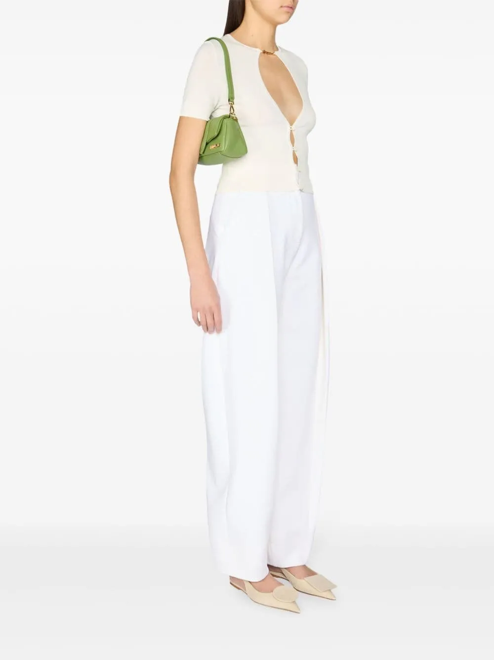 JACQUEMUS Mini Leather Shoulder Handbag