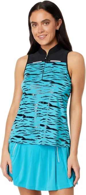Jamie Sadock Printed Sleeveless Top Indochine SM
