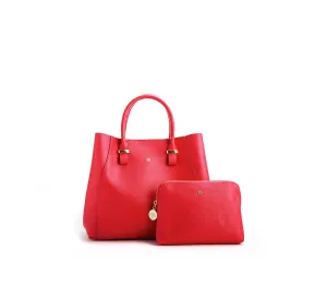 Jane - Red Vegan Leather Satchel - Winklip
