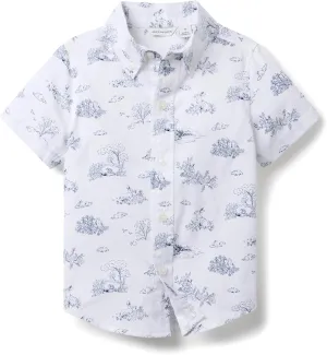 Janie and Jack Boys' Printed Bunny Top (Toddler/Little Big Kid)