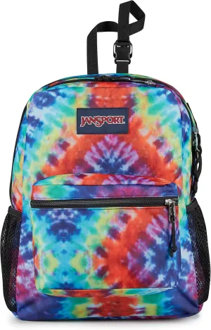 JanSport Central Adaptive Backpack – Wheelchair & Walker Compatible, Tuck-Away Shoulder Straps, Adjustable Backrest Loops & Anchor Straps, Iconic Design, Red/Multi Hippie Days