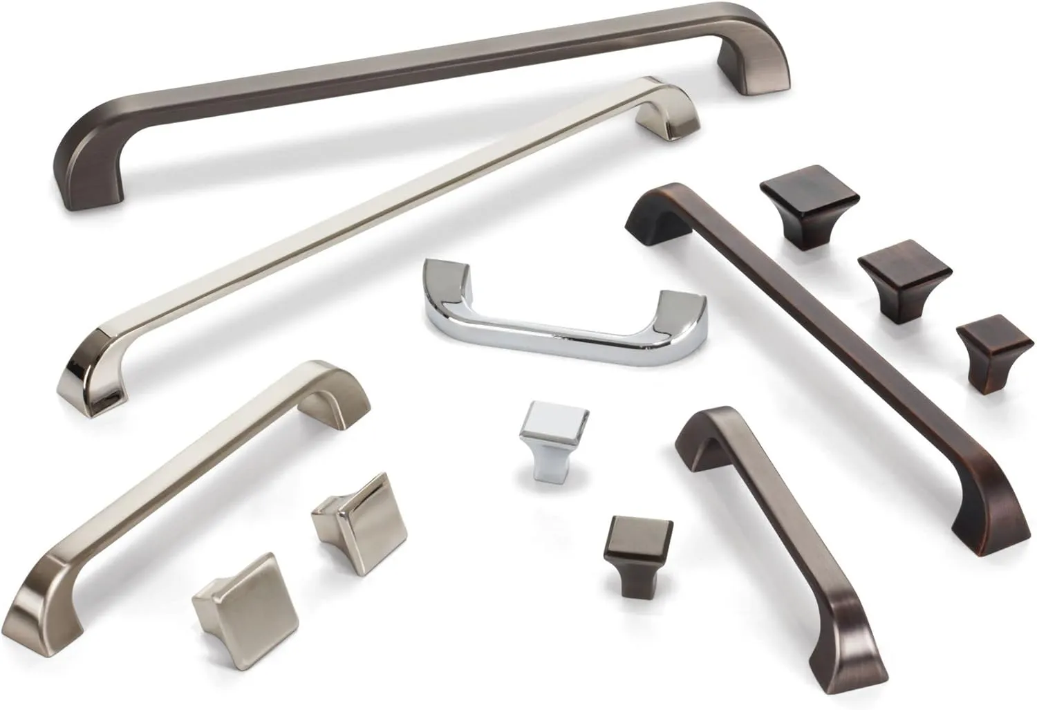 Jeffrey Alexander 972 Marlo Collection Beautiful and Unique Cabinet Handles Pulls (7-1/16" Overall Length, Polished Chrome)