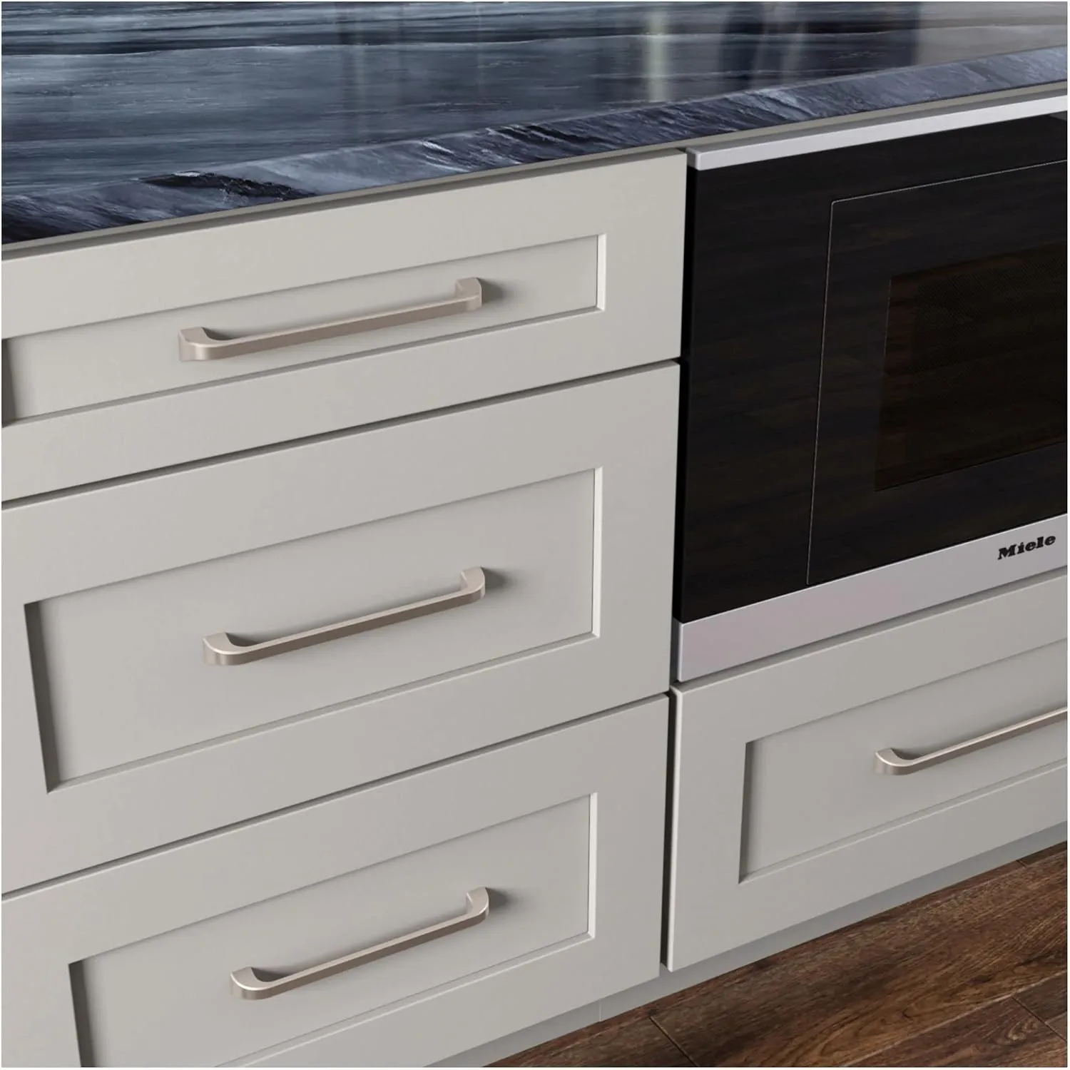 Jeffrey Alexander 972 Marlo Collection Beautiful and Unique Cabinet Handles Pulls (7-1/16" Overall Length, Polished Chrome)