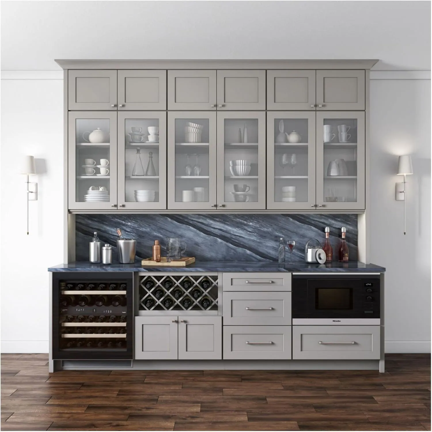 Jeffrey Alexander 972 Marlo Collection Beautiful and Unique Cabinet Handles Pulls (7-1/16" Overall Length, Polished Chrome)