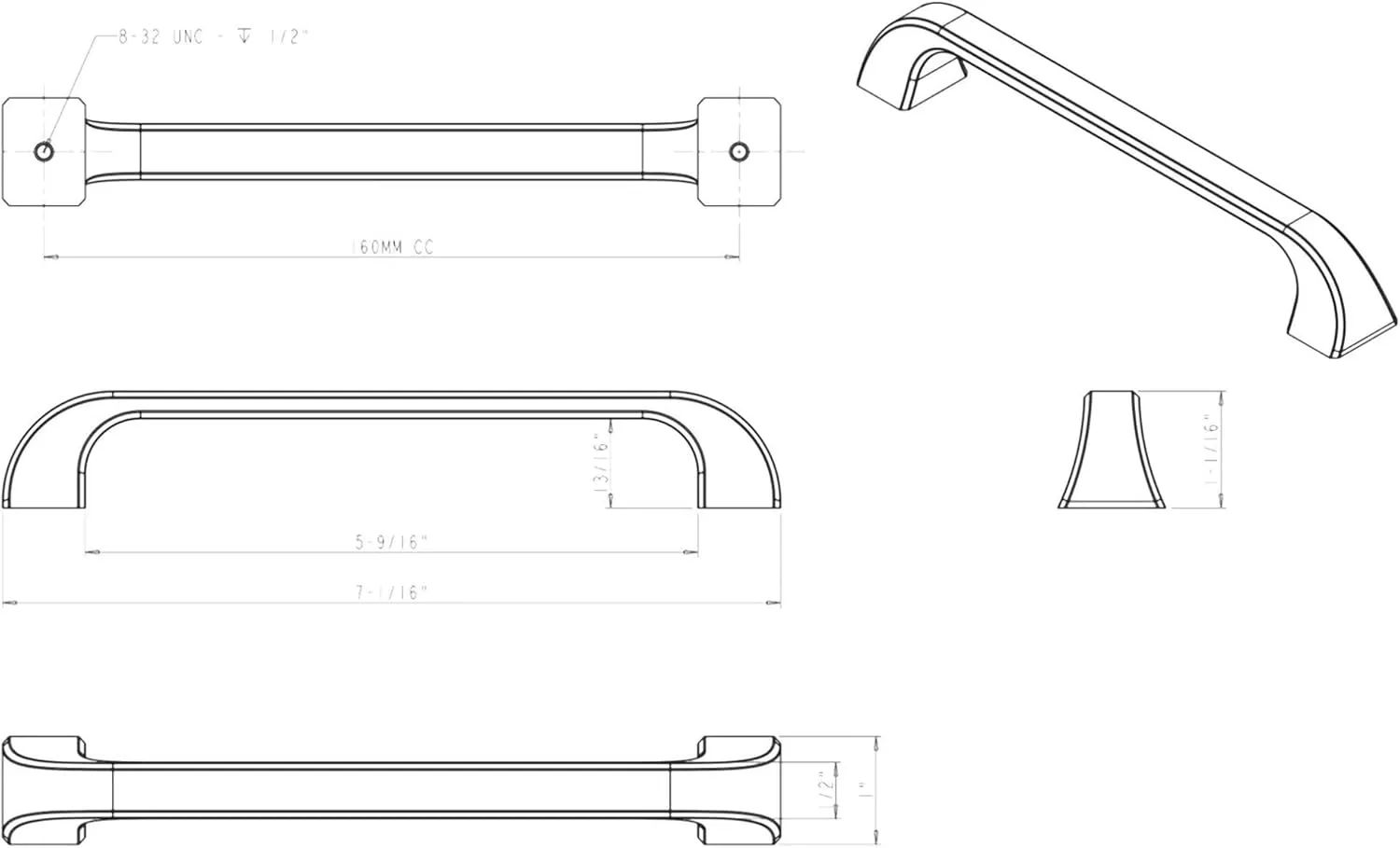Jeffrey Alexander 972 Marlo Collection Beautiful and Unique Cabinet Handles Pulls (7-1/16" Overall Length, Polished Chrome)