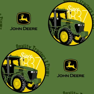 John Deere - Farmstead Heritage - Green Tractor Fabric