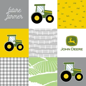 John Deere - Future Farmer - Green Tractor Patchwork Fabric