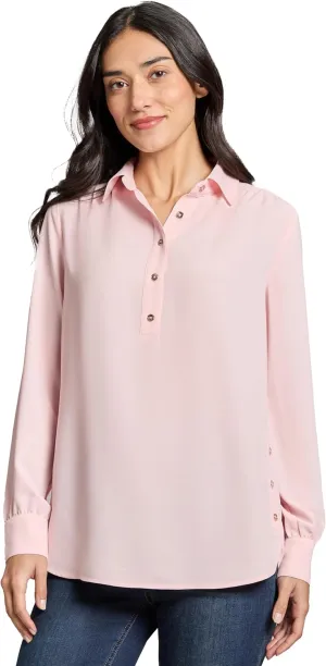 Jones New York Women's Long Sleeve Button Detail Tunic Top