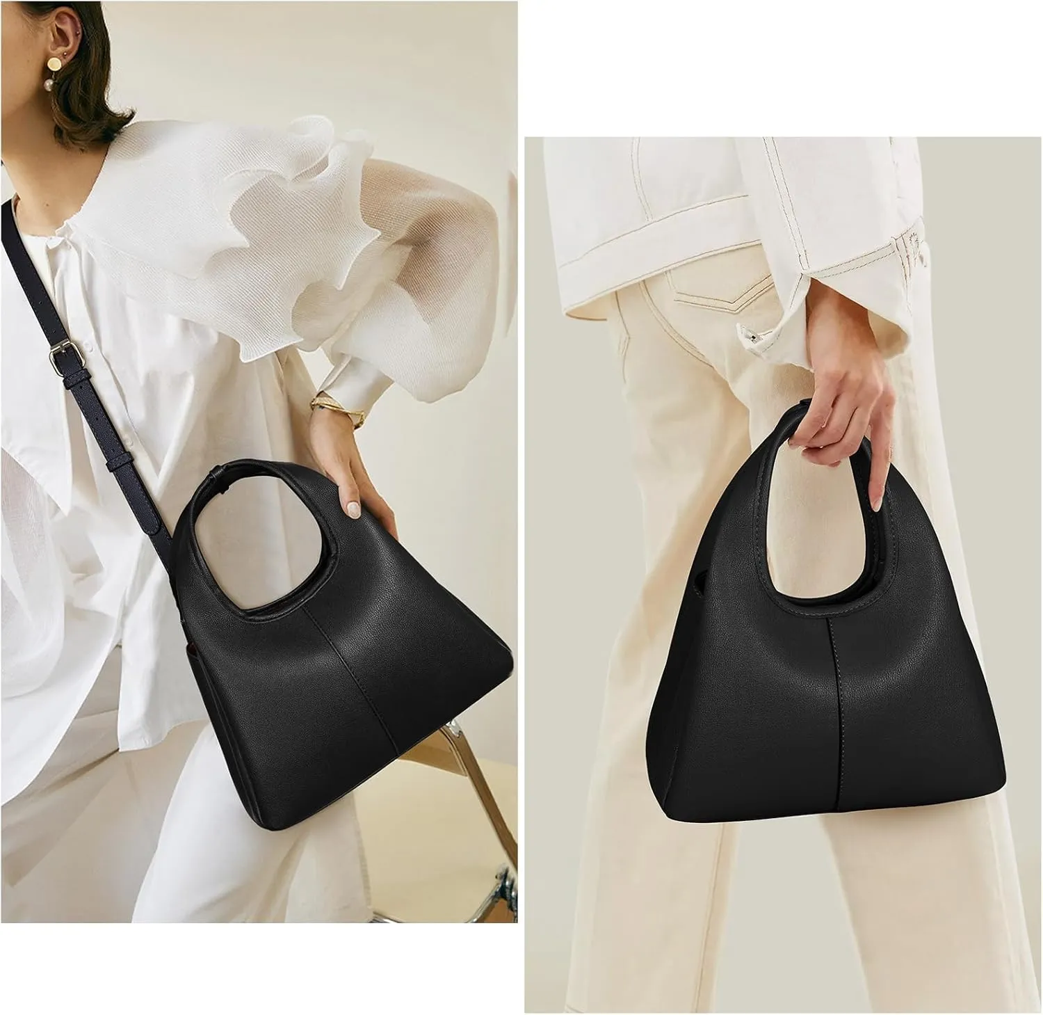 JQWSVE Crossbody Bag Top Handle Handbag for Women Trendy Purse Satchel Bags Pebble Leather Shoulder Bag Hobo Tote Handbag