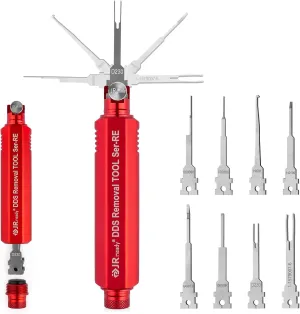 JRready ST5354 Pin Removal Tool Automotive Terminal Removal Tool Kit - for TE Micro Timer, JPT, MQS, MCON 1.2, Sumitomo, Yazaki Kaizen 0.64, Bosch Ignition Coil Connector, 8Pcs Replacement Tips