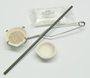 JTS Melting Kit Gold & Silver Italian Crucibles Set Whip Handle Carbon Rod Borax Torch Melt Scrap