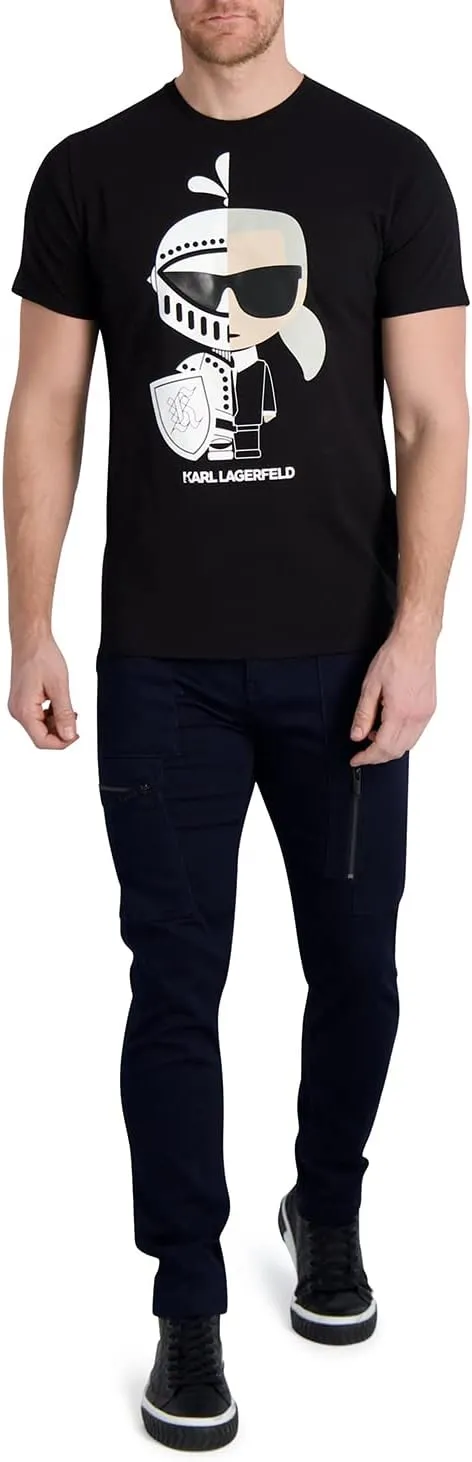 Karl Lagerfeld Paris Men's Karl Knight Printed Graphic Tee Shirt
