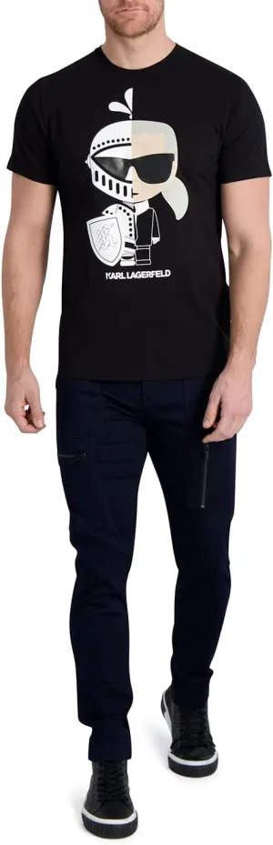 Karl Lagerfeld Paris Men's Karl Knight Printed Graphic Tee Shirt