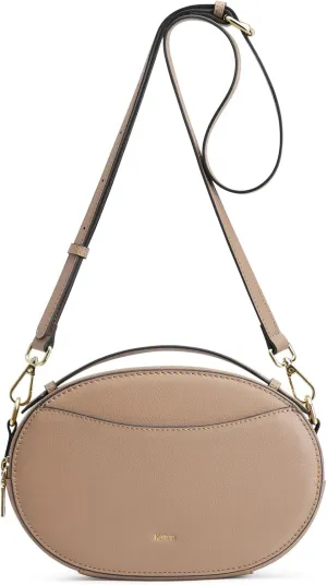 Kattee Crossbody Leather Bags for Women, Small Genuine Leather Cross Body Shoulder Bag for Woman Trendy Purse with Top Handle