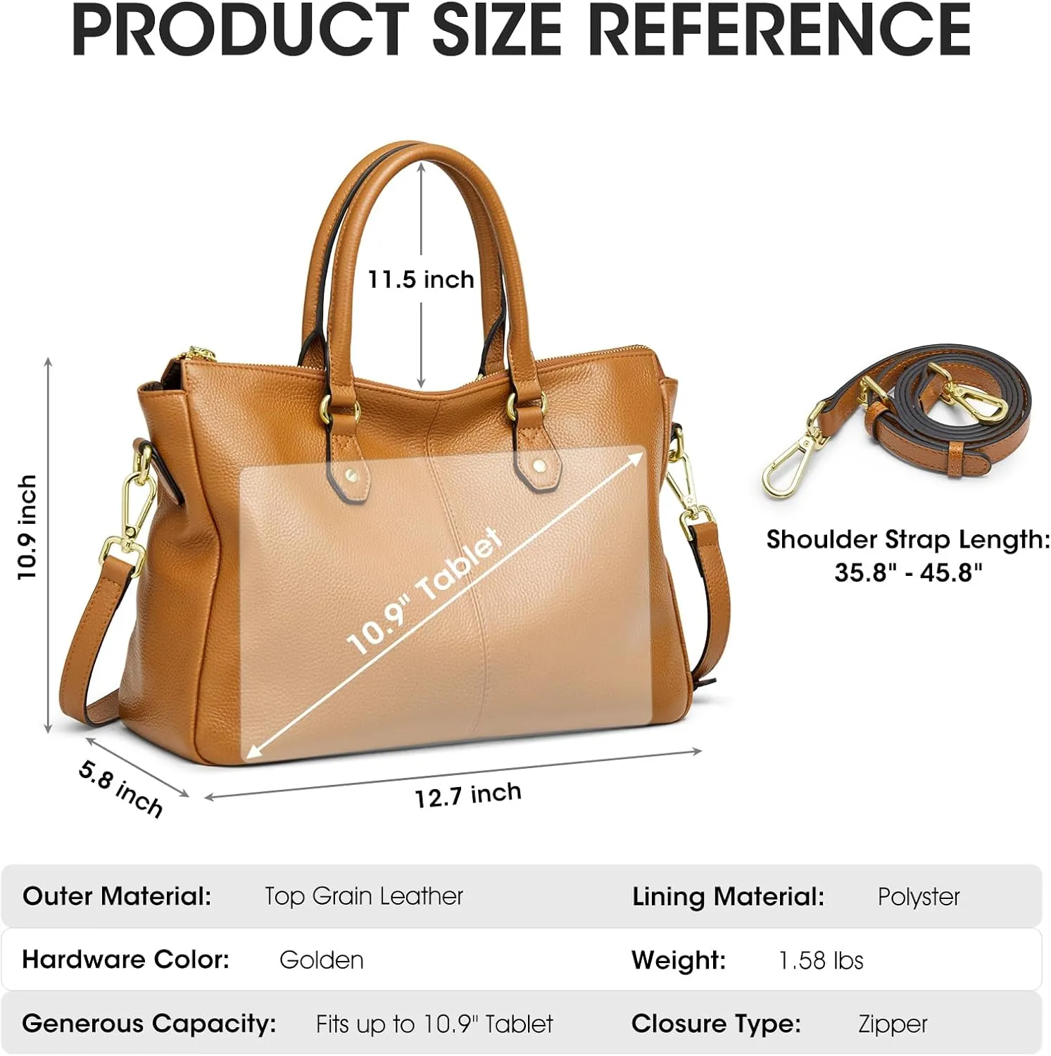 Kattee Soft Leather Tote Bags for Women, Shoulder Satchel Purses and Handbags