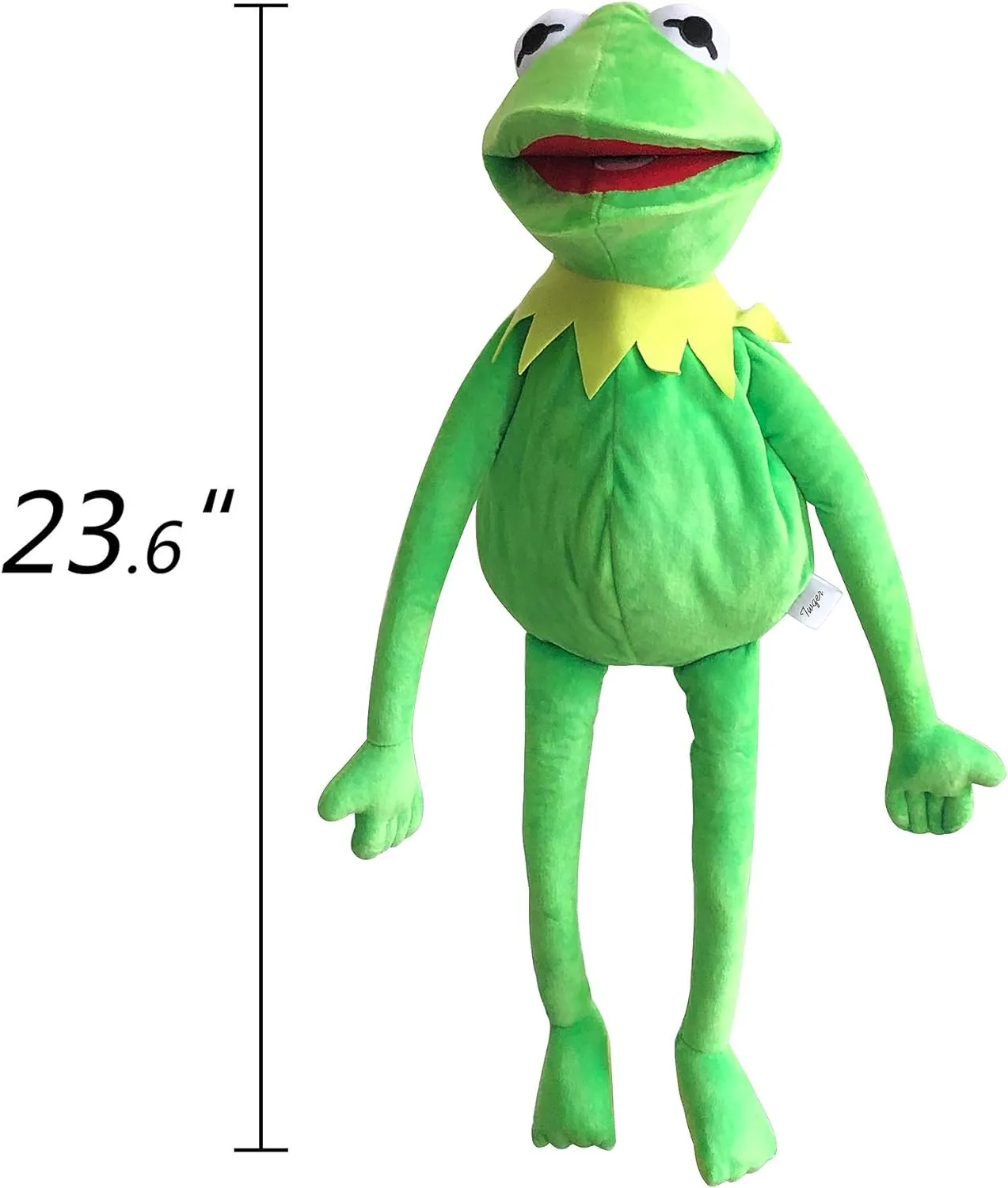 Kermit Frog Puppet with Puppets Control Rod & 50 Pcs Kermit The Frog Puppet Stickers, Hand Kermit Puppet Soft Stuffed Plush Toy for Boys & Girls - 24 Inches