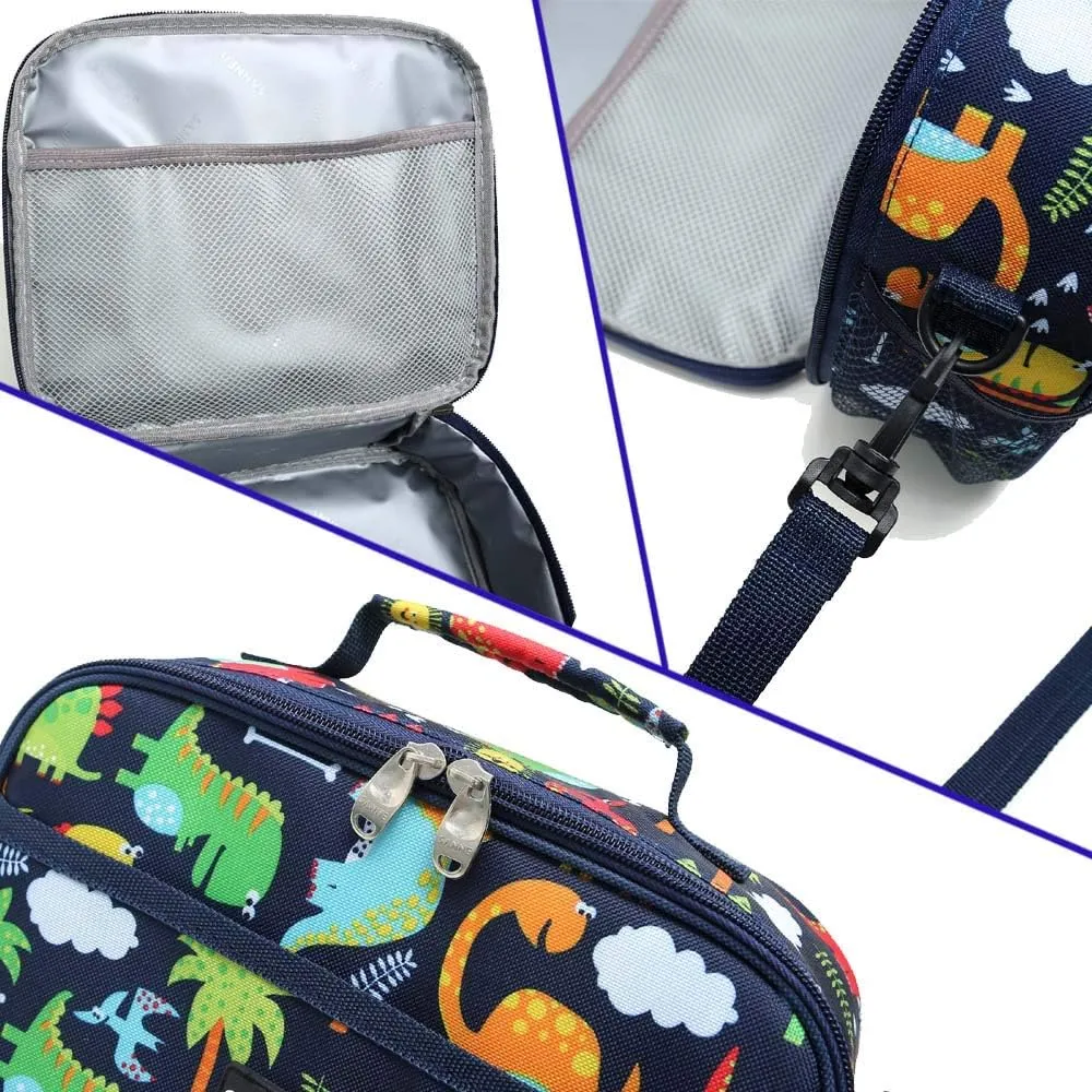 Kids Insulated Reusable Lunch Tote Bag for Girls Women Insulated Lunch Portable with Adjustable Shoulder Strap for Travel Camping Picnic Work Work