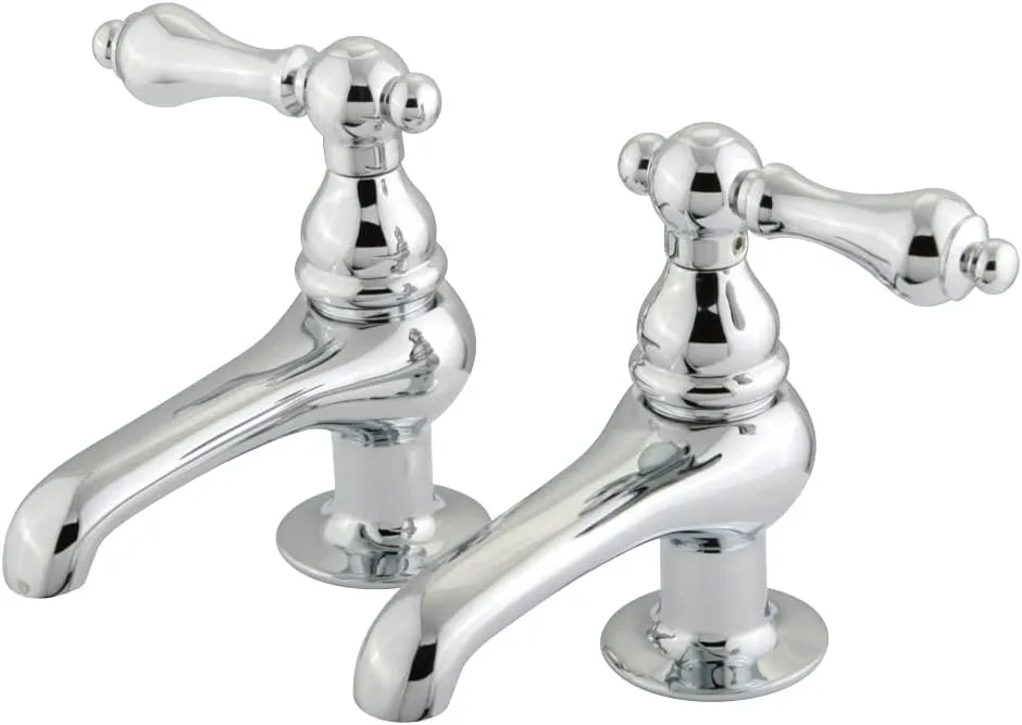 Kingston Brass CC2L1 Vintage Basin Tap Faucet, 3-1/2-Inch spout reach, Polished Chrome