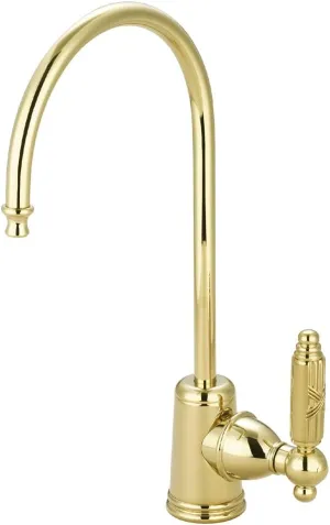 Kingston Brass Gourmetier KS7192GL Georgian Single Handle Water Filtration Faucet, Polished Brass