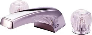 Kingston Brass KB281 Americana Twin Acrylic Handle Roman Tub Filler, Polished Chrome,8-Inch Adjustable Center