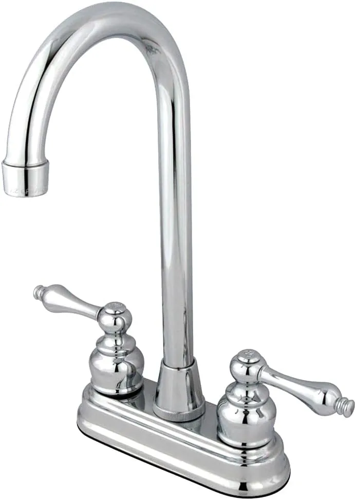 Kingston Brass KB491AL Victorian 4" Centerset bar Faucet, Polished Chrome