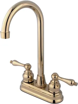 Kingston Brass KB492AL Victorian High-Arch Bar Faucet, 4-3/4", Polished Brass