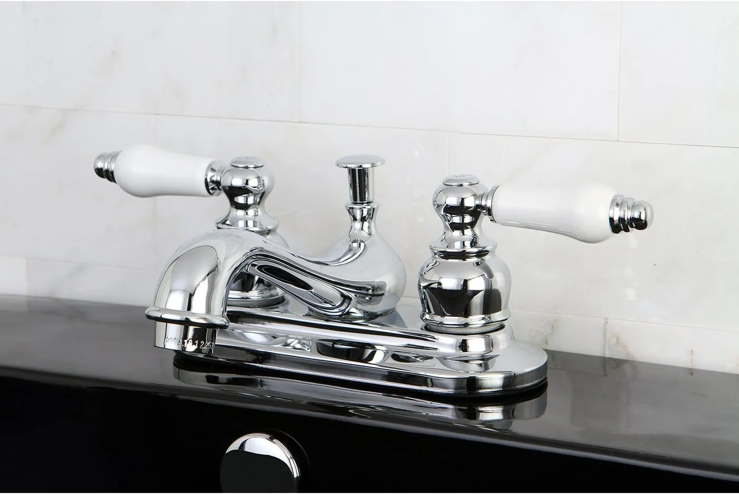 Kingston Brass KB601B 4-Inch Centerset Lavatory Faucet, 2.88" x 4.05" x 6.88", Polished Chrome