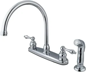 Kingston Brass KB721ALSP Vintage 8" Centerset Kitchen Faucet, 8-3/4", Polished Chrome