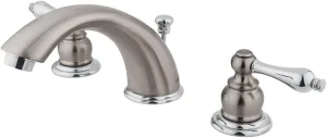 Kingston Brass KB977AL Victorian Widespread Bathroom Faucet, 8-Inch Adjustable Center, Brushed Nickel/Polished Chrome