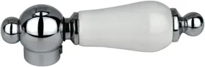 Kingston Brass KBH1601PL Porcelain Lever Handle, Polished Chrome