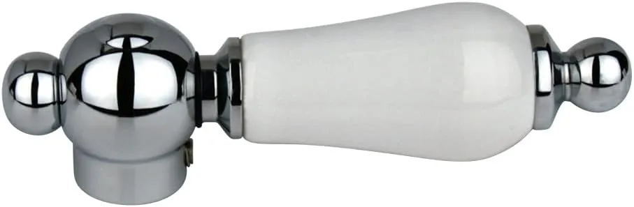 Kingston Brass KBH1601PL Porcelain Lever Handle, Polished Chrome