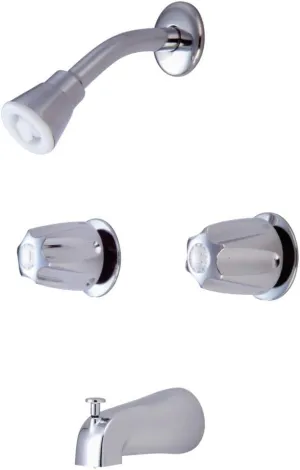 Kingston Brass KF112 Americana 8-Inch Twin Handle Center Tub and Shower Valve, Polished Chrome