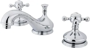 Kingston Brass KS1161BX Vintage Widespread Lavatory Faucet with Metal cross handle, Polished Chrome, 8-Inch Adjustable Center