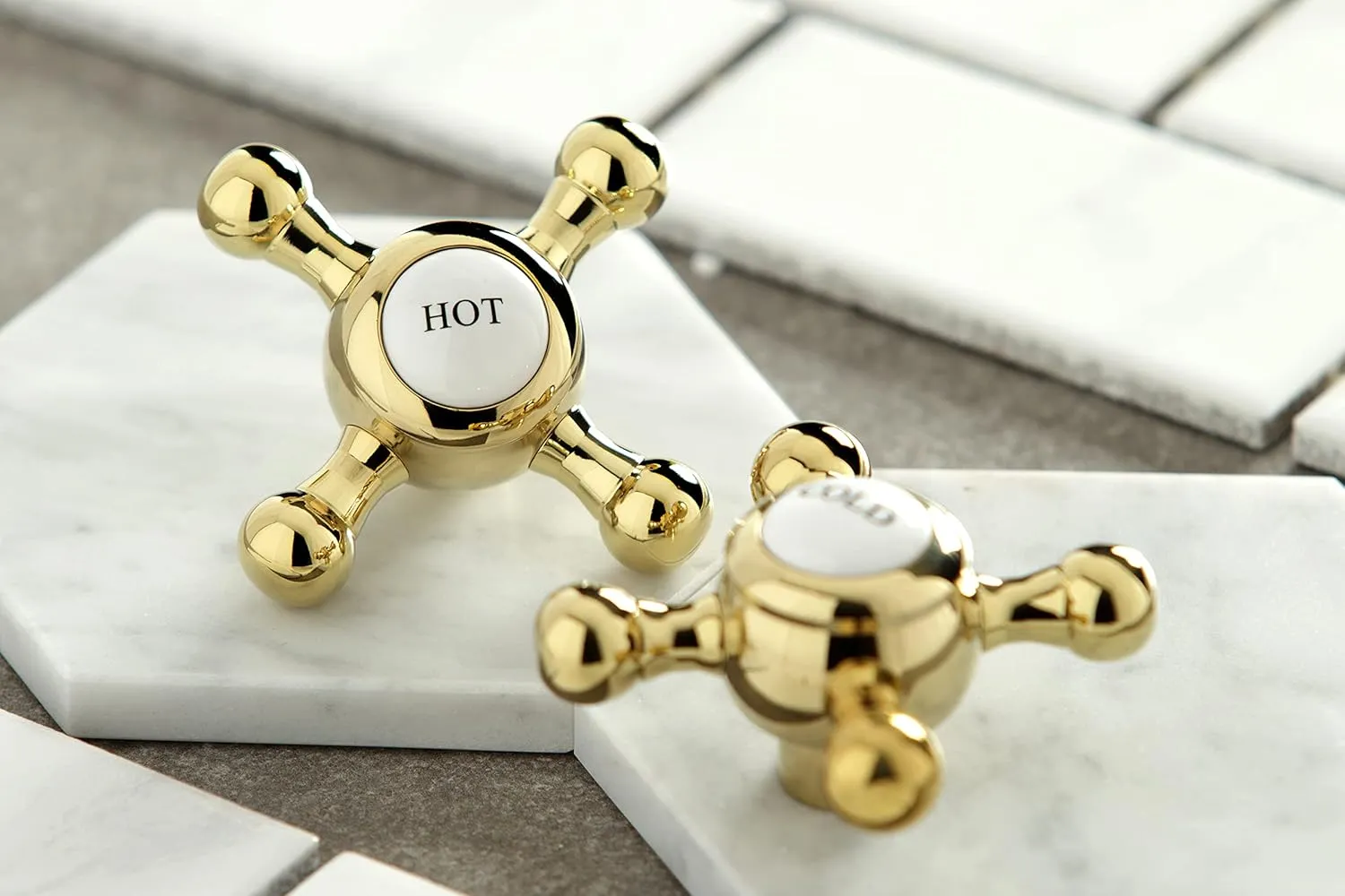 Kingston Brass KS1162BX Vintage Widespread Bathroom Faucet, 5-1/2 inch spout reach, Polished Brass