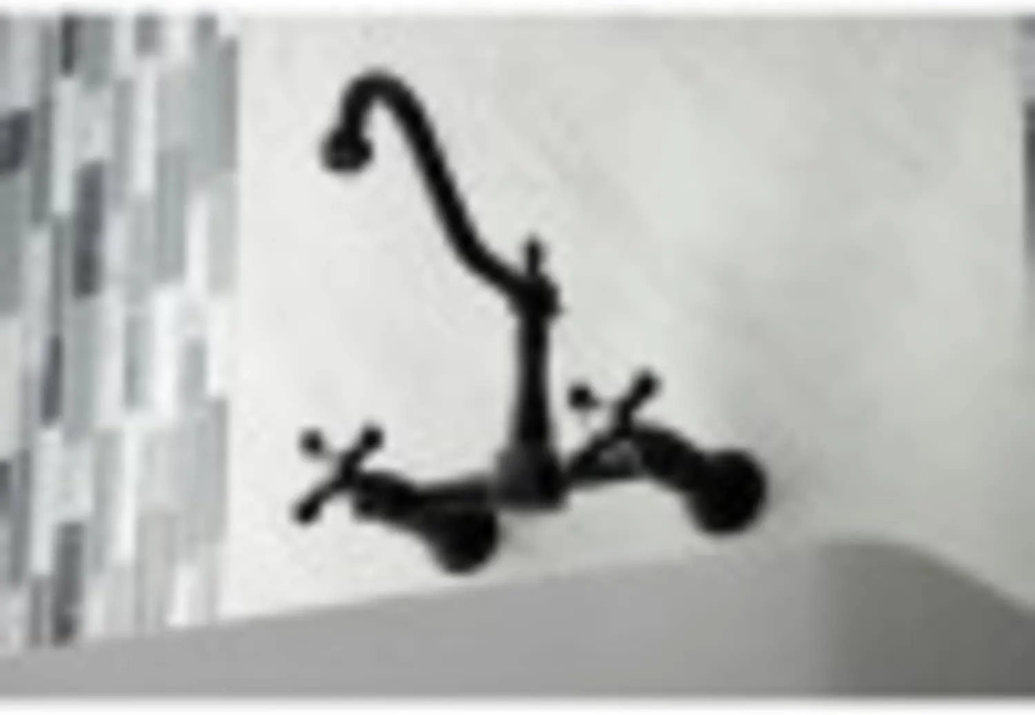 Kingston Brass KS1241AX Heritage Bridge Kitchen Faucet, 8-1/2", Polished Chrome