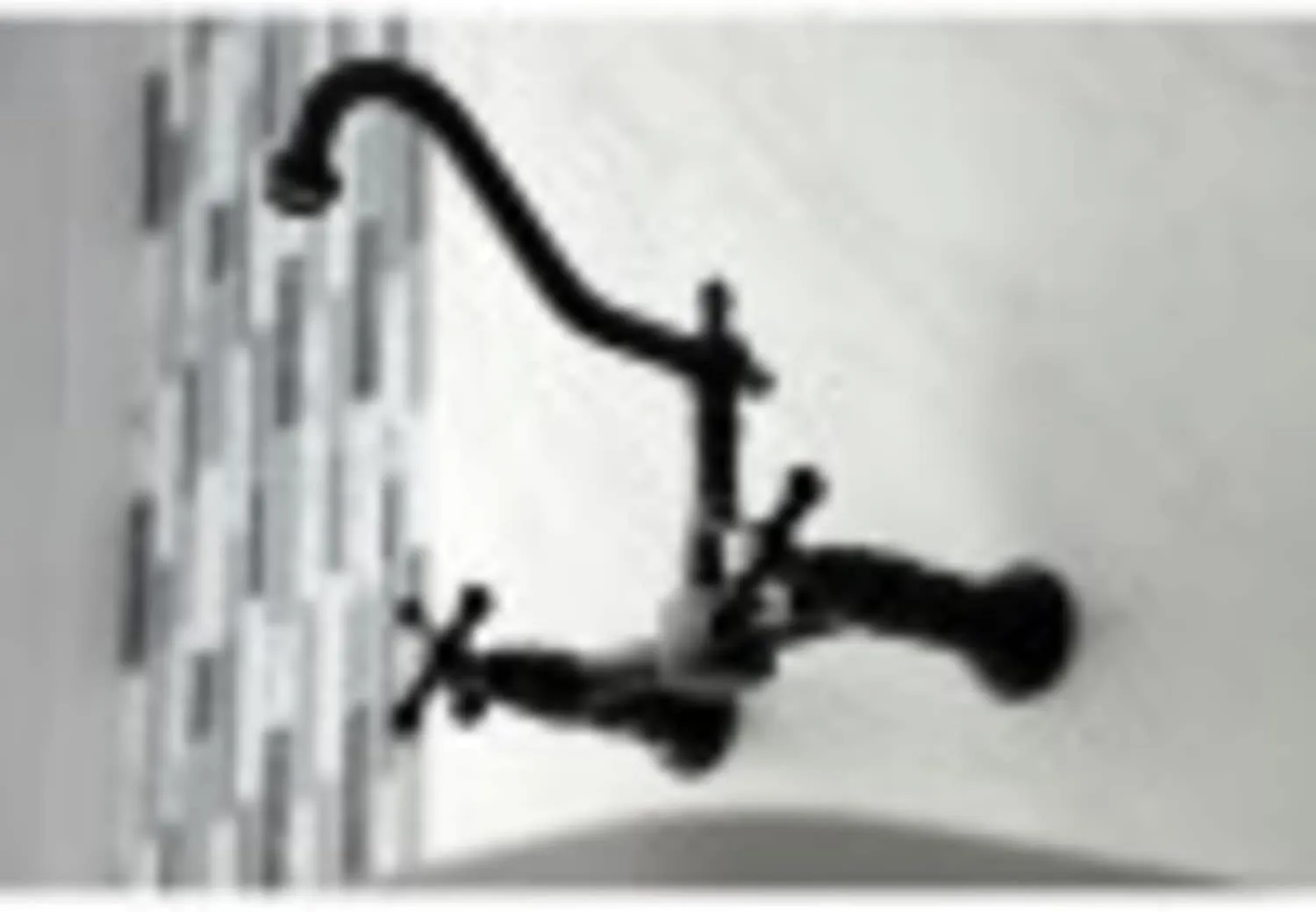 Kingston Brass KS1241AX Heritage Bridge Kitchen Faucet, 8-1/2", Polished Chrome