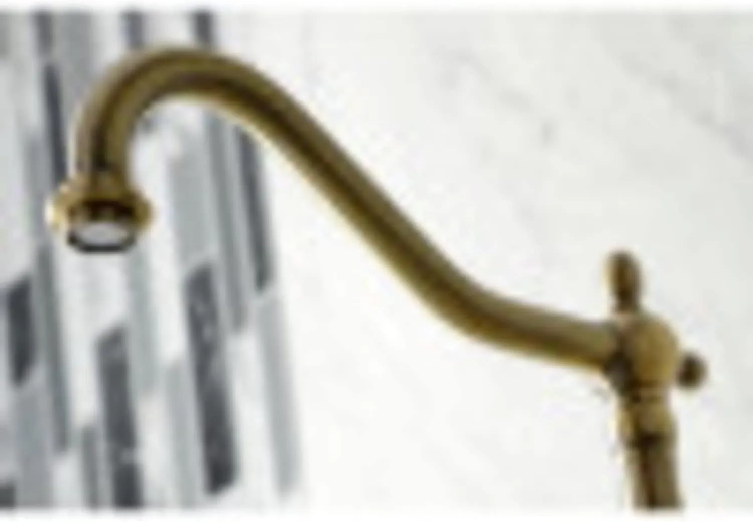 Kingston Brass KS1245AXBS Heritage Bridge Kitchen Faucet, 8-1/2" Spout Reach, Oil Rubbed Bronze