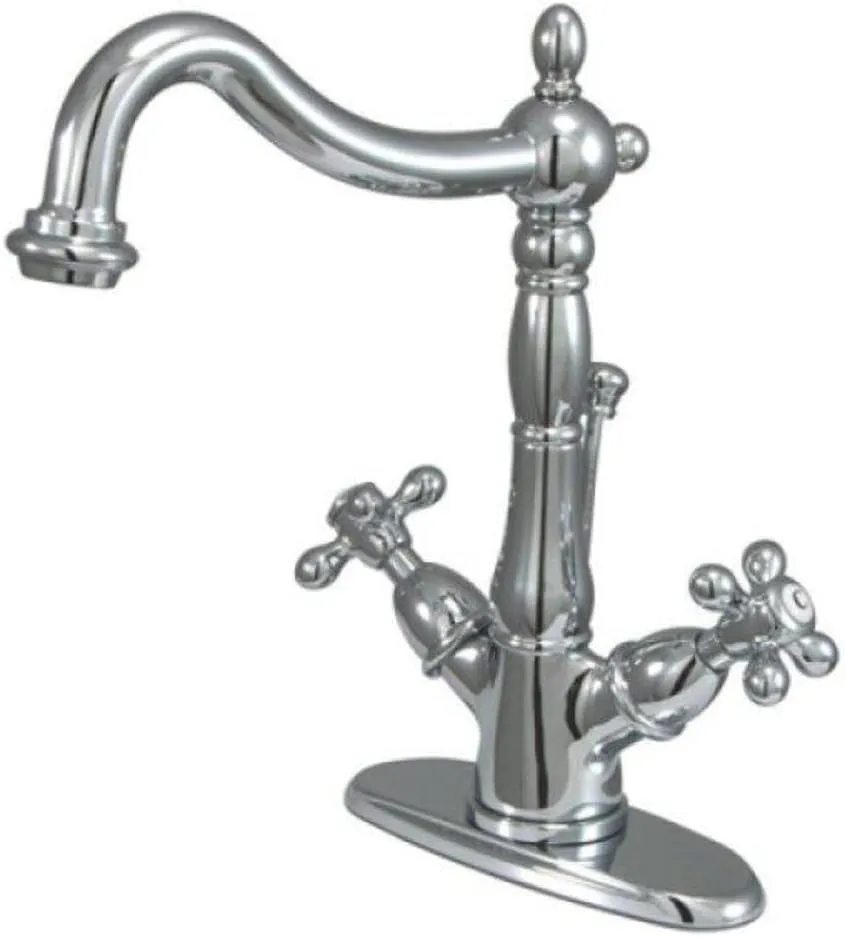 Kingston Brass KS1431AX Heritage Bathroom Faucet, 6-1/2-Inch, Polished Chrome