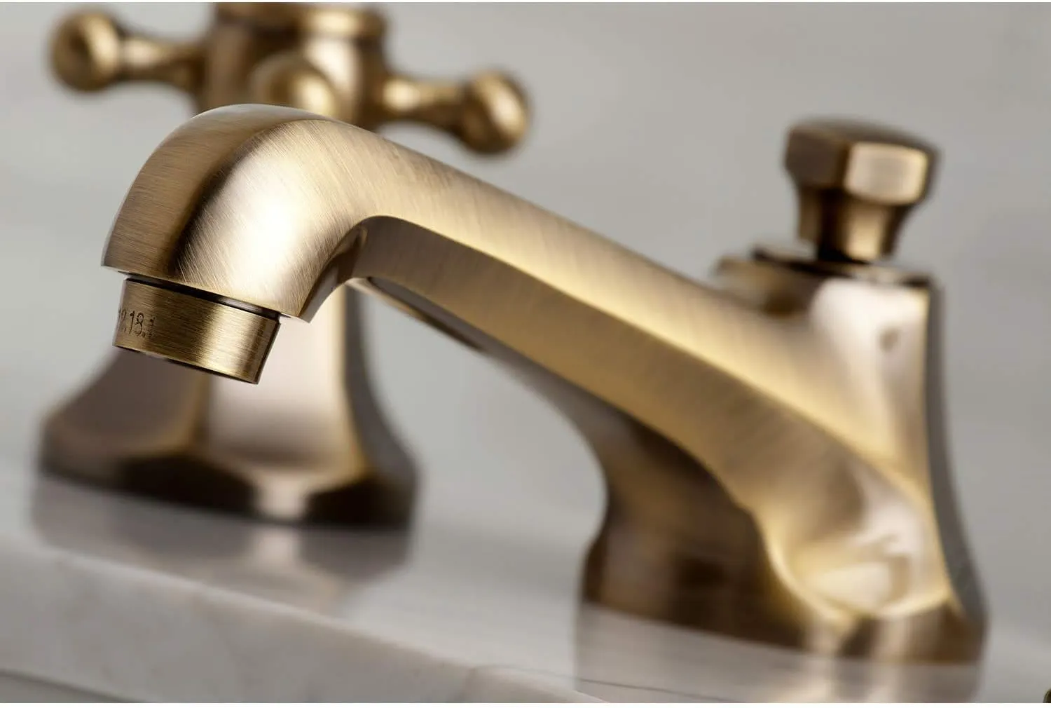 Kingston Brass KS4461BX Metropolitan Widespread Lavatory Faucet with Metal Cross Handle, Polished Chrome, 8-Inch Adjustable Center