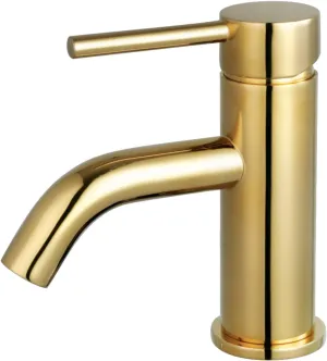 Kingston Brass LS8222DL Concord Single-Handle Bathroom Faucet with Push Pop-Up, 4-7/8 inch spout reach, Polished Brass