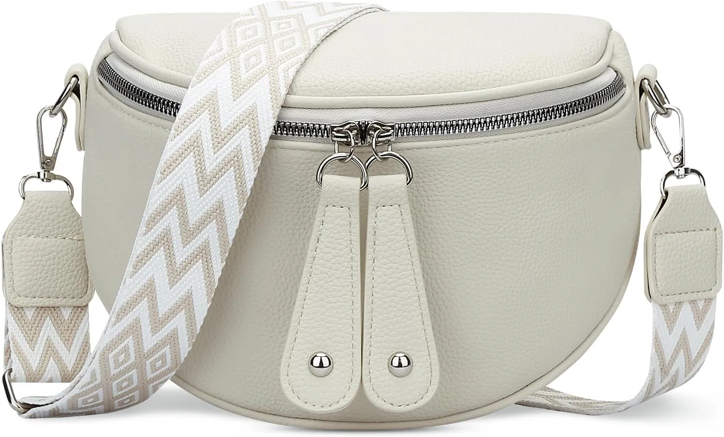 KKXIU Crossbody Sling Bag for Women Trendy Fanny Pack Vegan Leather Chest Bag