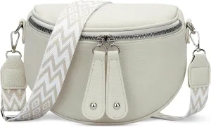 KKXIU Crossbody Sling Bag for Women Trendy Fanny Pack Vegan Leather Chest Bag