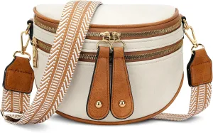 KKXIU Crossbody Sling Bag for Women Trendy Fanny Pack Vegan Leather Chest Bag
