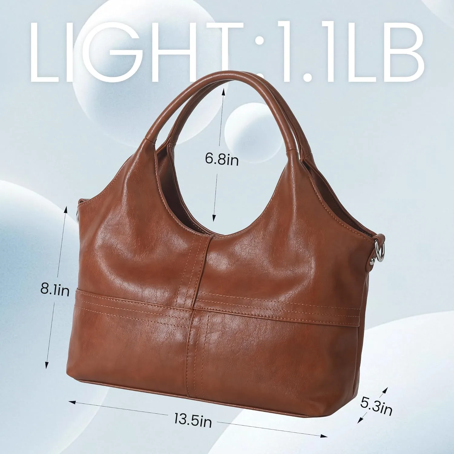 KOGTLA Vegan Leather Purses for Women with Detachable Satchel Strap, Ladies Handbags, Tote Hobo Bags with Top Handle