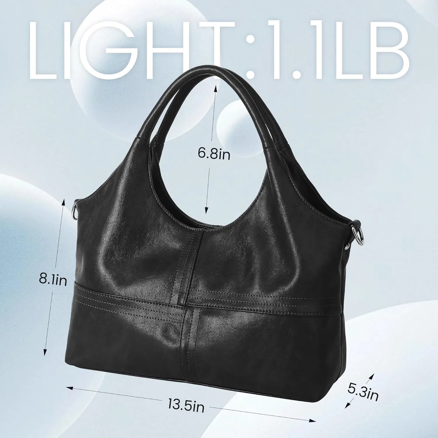 KOGTLA Vegan Leather Purses for Women with Detachable Satchel Strap, Ladies Handbags, Tote Hobo Bags with Top Handle