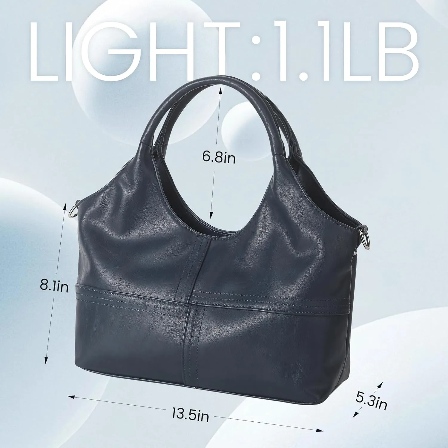 KOGTLA Vegan Leather Purses for Women with Detachable Satchel Strap, Ladies Handbags, Tote Hobo Bags with Top Handle