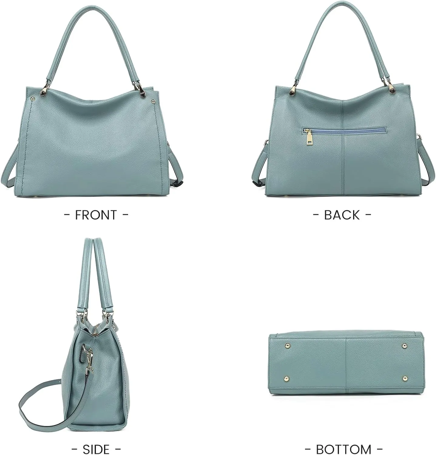 KOGTLA Women Genuine Leather Purses Handbags Tote Bag Shoulder Bag Top Handle Satchel Ladies Crossbody Hobo Bags Bucket Bag
