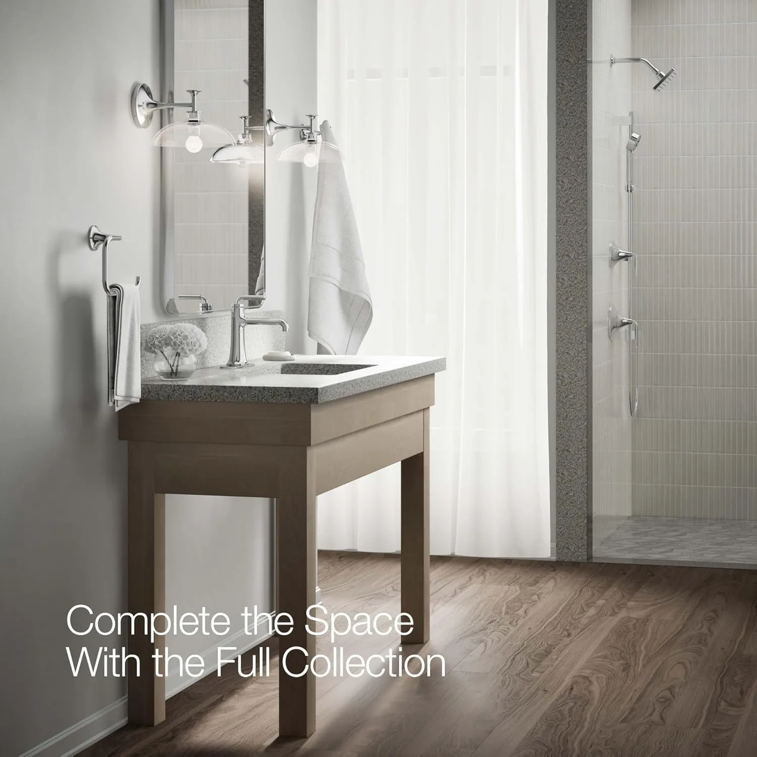 Kohler 27415-4N-CP Tone Bathroom Sink Faucet, 0.5 gpm, Polished Chrome